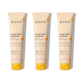 Boka Fluoride Free Toothpaste Nano Hydroxyapatite Toothpaste - Orange Cream Flavor, 4 oz 3Pk US Manufactured