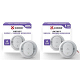 Kidde Smoke & Carbon Monoxide Detectors, 10-Year Battery Powered & Hardwired, Voice Alerts