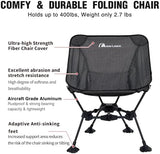 MOON LENCE Portable Camping Chair Backpacking Chair - The 4th Generation Ultralight Folding Chair - Compact, Lightweight Foldable Chairs for Hiking Mountaineering, Beach