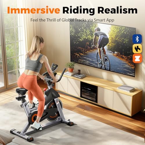 YOSUDA Indoor Cycling Bike Brake Pad/Magnetic Stationary Bike - Cycle Bike with Tablet Mount & Comfortable Seat Cushion