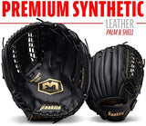 Franklin Sports Baseball + Softball Gloves - Field Master Adult + Youth Baseball + Softball Gloves - Right Hand + Left Hand Gloves - Infield + Outfield Mitts - Multiple Sizes + Colors
