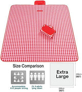 K Y KANGYUN Outdoor Picnic Blanket, Extra Large Beach Blanket, Foldable Lightweight Waterproof Sand Mat, Picnic Blanket 80" x 60" for Beach Camping Hiking Park Patio (Red, 80x80 inch)