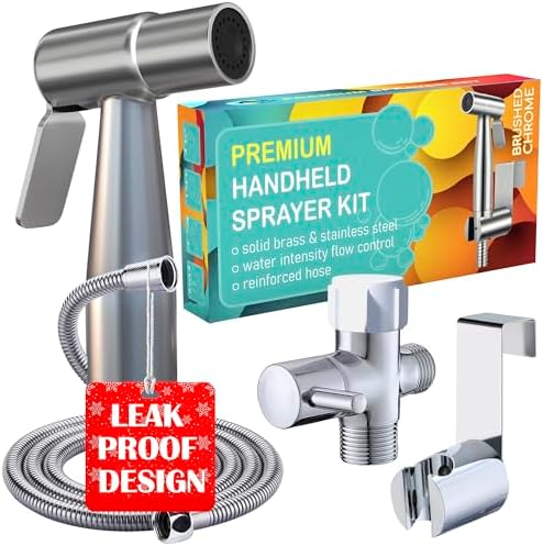 Premium Bidet Sprayer - Handheld Bidet Jet Spray for Toilet | Adjustable Water Pressure | Leak-Proof Stainless Steel Toilet Bidet Sprayer | Muslim Shower | Cloth Diaper Washer | Bathroom Bidet