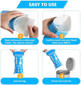 Disposable Urine Bag for Travel - 900ML Portable Pee Bags for Women Men 8/12/20/24/28 PCS Emergency Vomit Bags Urinal Toilet for Car Camping, Road Trip,Traffic Jam, Pregnant, Kid, Patient