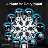 SparkPod 10-Mode Handheld Shower Head with Filter - 5" High Pressure Filtered Shower Head with Touch-to-Clean Nozzles, Built-In Power Jet, Stainless Steel 6ft Hose & Bracket (Polished Chrome)
