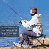 Forbidden Road Camping Stool Portable Footrest for Hiking Fishing Backpacking Beach Travel - Capacity 220lbs (Blue, 14.17 * 11.8 inch)