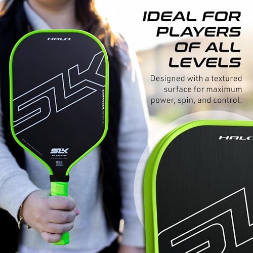 Selkirk Sport SLK Halo Raw Carbon Fiber Pickleball Paddle | Designed in The USA | Choose from The T700 Raw Carbon Fiber Power, The 18k Ultraweave Control, or The Kevlar Linkweave Thermoformed Pro