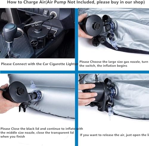 Car Air Mattress Back Seat Gap Pad Fill Extender Mattress for SUV Dogs Kids Adults Travel Bed Cushion Camping Air Couch Sleeping Rest Inflation Bed