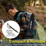 TREKOLOGY Hiking Poles with Real Cork Grips, Adjustable for Heights 5'2'' to 6'5'' – Lightweight Trekking Poles, Aircraft-Grade Aluminum, Compact Fold for Hiking & Backpacking (2pc Set) TREKZ Cork SE