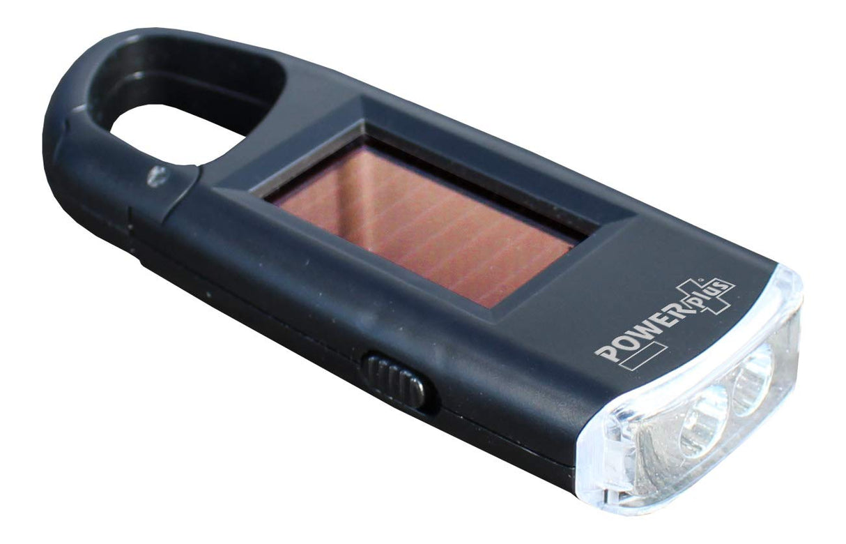 POWERplus Viper Pocket Solar Powered LED Flashlight with Carabina Clip