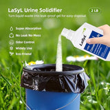 LaSyL Super Absorbent Powder - 50/100/200 use, Solidify & Gel Urine in 1 Min, Deodorizer - Easy to Port Waste Liquid - for Camping Portable Toilet, Urinals, Bedside Commodes, Pet Potty etc