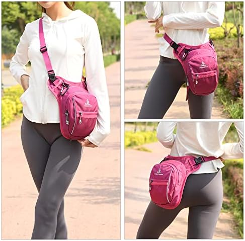 Peicees Leg Bag for Men Fanny Packs Women Men Outdoor Thigh Bags Motorcycle Ride Crossbody Backpack