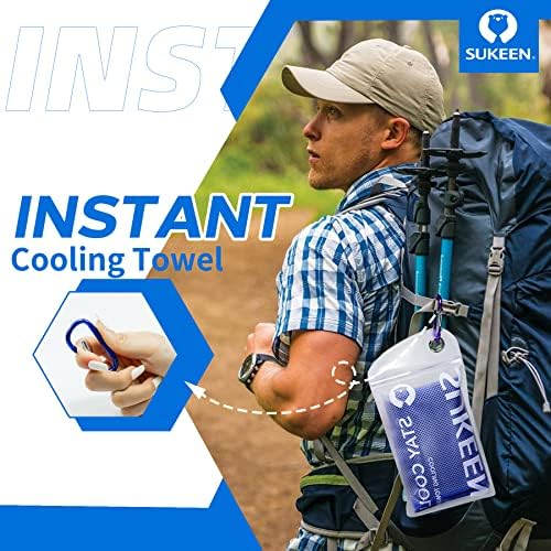 Sukeen [4 Pack] Cooling Towel (40"x12"),Ice Towel,Soft Breathable Chilly Towel,Microfiber Towel for Yoga,Sport,Running,Gym,Workout,Camping,Fitness,Workout & More Activities