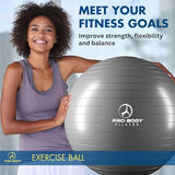 ProBody Pilates Exercise Ball - Multiple Sizes Gym Grade Balance Ball for Fitness, Yoga, Workout, Pregnancy & Physical Therapy