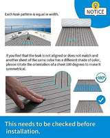 OCEANBROAD EVA Foam Boat Flooring with 3M Adhesive Backing Marine Self-Adhesive Decking 96''x45.6''/36''/28.8''/16.8'', 48''x16.8'' Faux Teak Sheet for Jon Boats Swim Platform Helm Pad RV Floor
