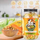 16OZ Dehydrated Freeze Dried Vegetables - 100% Natural Large Packaging Ramen Toppings, 6 Mixed Vegetable Flakes, No Gluten & No Allergen, Dry Veggie for Cooking, Camping, Emergency Supply