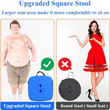 Fishboy Upgraded Square Collapsible Stool, 400lbs Max Weight, Lightweight But Sturdy, Portable Retractable Folding Telescoping Foldable Camping Stool for Adults Outdoor Fishing Hiking Travel BBQ