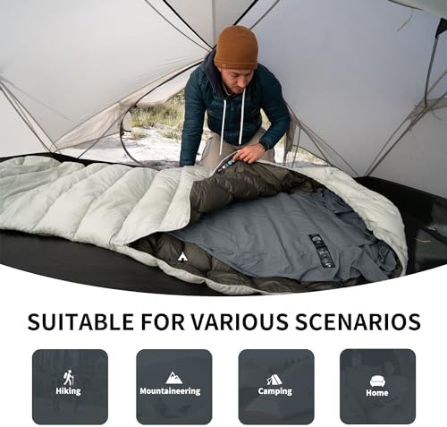 Naturehike 4.5oz Ultralight Washable Sleeping Bag Liner, Lightweight Adult Sleep Sack & Travel Sheets for Backpacking, Hotel, Camping, Hostels, ZY20