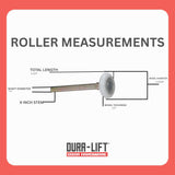 DURA-LIFT Ultra-Life MAX 2" Sealed 6200ZZ Bearing Nylon Garage Door Roller, 4" Stem, Pack of 10