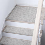 COSY HOMEER Edging Stair Treads Non-Slip Corner Indoor Stair Runners for Wooden Steps,Landing Slip Resistant Stair Rugs Mat for Kids and Dogs,100% Polyester TPE Backing,Grey,30x30 inch