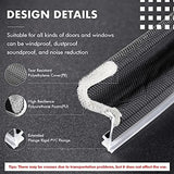 BBTO Weather Stripping Door Seal Strip Kerf Soundproof Strip V-Shaped Q Foam Weather Stripping Exterior Door Frame for Summer Windows Large Gap Seal and Easy Installation(40 Feet,Black)