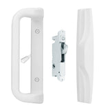 House Guard Sliding Patio Door Handle Set, Mortise Lock, 3-15/16", White