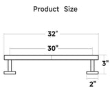 USHOWER Matte Black Bath Towel Bar, 30-Inch Towel Racks for Bathroom Wall-Mounted, SUS304 Stainless Steel Towel Rod (Total Length 32-Inch)