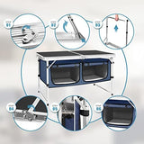 CampLand Outdoor Folding Table Aluminum Lightweight Height Adjustable with Storage Organizer for BBQ, Party, Camping