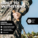 Cascade Mountain Tech Trekking Poles - Carbon Fiber Monopod Walking or Hiking Sticks with with Accessories Mount and Adjustable Quick Locks
