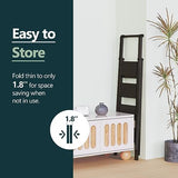 WOA WOA 4 Step Ladder, Ladders for Home, Anti-Slip Pedals, Aluminum Step Stool Foldable, Lightweight to Move, Ease of Storage, Reach 9ft for Closet Kitchen Library, Hold 300lbs - Black