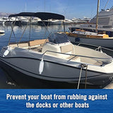 Affordura Boat Fender 4 Pack Boat Bumpers Fenders with 4 Ropes, Boat Bumpers for Pontoon Boat Fenders Inflatable