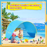 Monobeach Baby Beach Tent with Sand Toys Pop Up Portable Shade Pool UPF50+ UV Protection Sun Shelter for Infant with Easy Set Up Canopy (Blue with Sand Toys)