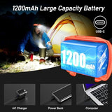 Headlamp Flashlight, 2-Pack Super Bright LED Rechargeable Headlight - Spotlight&Floodlight Combination,Sensor Control, 8 Modes,IPX5 Waterproof, 20+Hrs Runtime for Camping-Orange