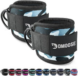 DMoose Fitness Ankle Straps for Cable Machines - One Size Fit with Premium Padding, Glute Kickback Ankle Strap for Women & Men, Cable Attachments for Gym, Booty Workouts, Leg Extension & Hip Abductors