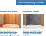 DreamLine SlimLine 32 in. D x 54 in. W x 2 3/4 in. H Center Drain Single Threshold Shower Base in White, DLT-1132540