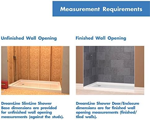 DreamLine SlimLine 30 in. D x 60 in. W x 2 3/4 in. H Right Drain Single Threshold Shower Base in White, DLT-1130602