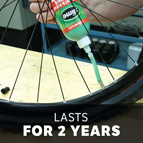 Slime 10204 Bike Tube Puncture Repair Sealant with Pump, Prevent and Repair, suitable for all Bicycles, 1 Gallon bottle