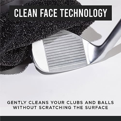 Golf Club and Golf Ball Cleaning Bag, Waterproof Clean Face Technology Liner, Detachable Clip, Machine Washable, Cleans Club Grooves, Dry Exterior (Neoprene or Microfiber Option Available)