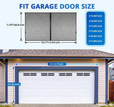 Garage Door Screen For 2 Car 18x7FT, Magnetic Screen Garage with Retractable Fiberglass Mesh and Heavy Duty Weighted Bottom, Easy Assembly & Pass, Hands Free Screen Door w/ 40 Magnets for Garage/Patio