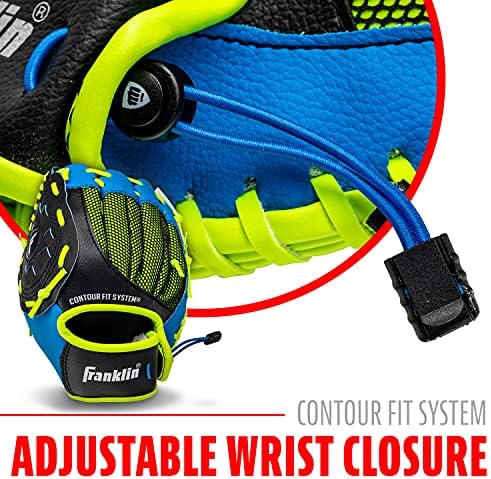 Franklin Sports Youth Teeball Glove - 9.0 Inch Neo-Grip Synthetic Leather Fielding Glove - Left & Right Handed Ready To Play with Ball