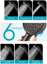 Cobbe Filtered Shower Head with Handheld, High Pressure 6 Spray Mode Showerhead with Filters, Water Softener Filters Beads for Hard Water - Remove Chlorine - Reduces Dry Itchy Skin, Oil Rubbed Bronze