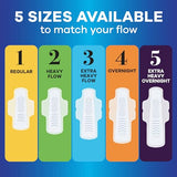 Always Infinity Feminine Pads For Women, Size 5 Extra Heavy Overnight Absorbency, Multipack, With Flexfoam, With Wings, Unscented, 22 Count x 6 Packs (132 Count total)