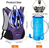 Lightweight Hydration Backpack, Running Backpack with 2L Water Bladder, Hydro Water Daypack for Cycling Hiking Rave for Men Women