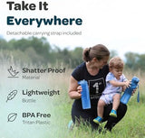 Hydracy Water Bottle with Time Marker -Large BPA Free Water Bottle & No Sweat Sleeve -Leak Proof Gym Bottle with Fruit Infuser Strainer & Times to Drink -Ideal for Fitness Sports & Outdoors