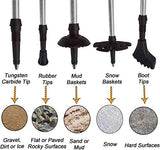 Aihoye Collapsible Trekking Poles - 2 Pack, Lightweight, Anti-Shock Walking Sticks - Adjustable for Men and Women