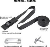 Ayaport Battery Tie Down Strap Battery Box Hold Down Kit 72”, Battery Tie Down Kit, with Stainless Steel Bracket & Screws Used for RV Battery, Accessories