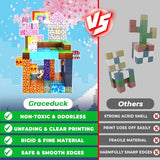 GraceDuck Magnetic Blocks - 150 PCS Build Dark Swordsman's Forest Castle - Magnetic Toys for Montessori Toddler Christmas Birthday Gifts - STEM Sensory Toys for 3 4 5 6 7 8 9 10 Year Old Boys & Girls