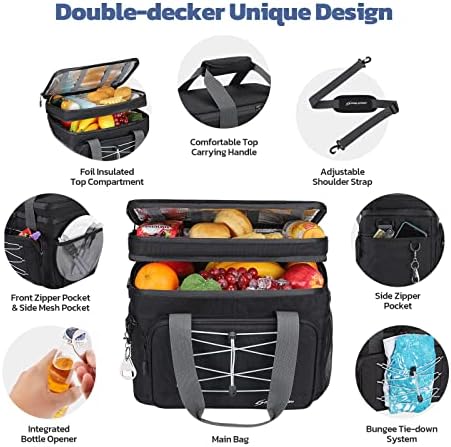 Maelstrom Soft Cooler Bag,Collapsible Soft Sided Cooler,24/30/60/75 Cans Beach Cooler,Ice Chest,Large Leakproof Camping Cooler,Portable Travel Cooler for Grocery Shopping,Camping,Road Trips
