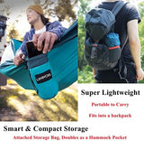 Camping Hammock Double & Single Portable Hammocks Ultralight Nylon Parachute Hammocks with 2 Tree Straps for Backpacking, Travel, Beach, Backyard, Camping, Hiking (Medium, Camouflage)