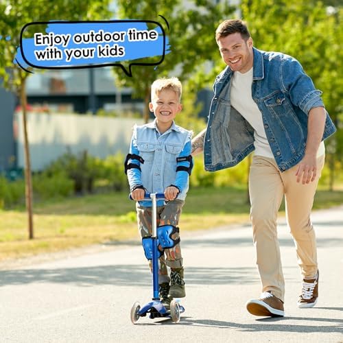 BOSONER Kids/Youth Knee Pad Elbow Pads Guards Protective Gear Set for Roller Skates Cycling BMX Bike Skateboard Inline Skatings Scooter Riding Sports